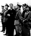 Wernher von Braun, shown here briefing officers in 1943 at Peenem�nde